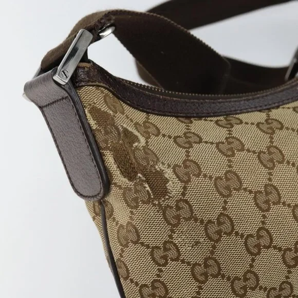 Authentic GUCCI GG Canvas Shoulder Bag Beige Gold 181092 - Picture 16 of 16